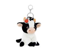 KEELTOYS Plush Keychain Cow 12cm 100% Recycled Plush Farm Animals - Eco-Friendly Toy Keeleco for Kids