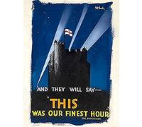 Keely War WWII UK Finest Hour Castle Flag Advert Unframed Wall Art Print Poster Home Decor Premium