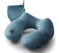 Keemall Inflatable Travel Neck Pillow for Airplane Sleeping Blow Up Neck Support Air Pillow Traveling on Plane Long Flights Washable