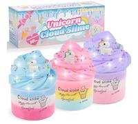 Keemanman Cloud Slime Kit, Unicorn Galaxy Slime, Toys for Girls and Boys, Stress Relief Toy Scented Sludge Toy for Kids Education, Party Favors, Birthday Gifts (3 Pack)