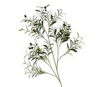 KEEMEN 3pcs Artificial Olive Branches for Vases 100cm/39.4 Inch Faux Greenery Stems with Olive Leaves and Olive Fruits Artificial Olive Tree Branches for Home Office Indoor Decor