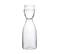 KEEMEN Bedside Water Carafe and Glass Set 20oz/600ml Water Pitcher with Glass Cup Tumbler Glass Mouthwash Decanter for Bathroom Kitchen Bedroom Nightstand Livingroom