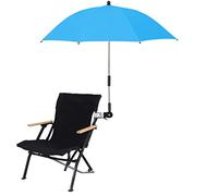 KEEMEN Chair Umbrella with Clamp Portable Clip on Umbrella for Beach Chairs Outdoor Patio Stroller Wheelchairs Golf Carts(Blue)