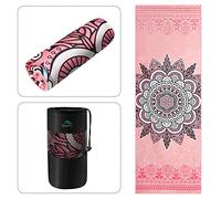 Keemi Non-Slip Yoga Towel Microfiber Yoga Mat Blanket for Hot Yoga Bikram Pilates Gym Towels for Sweat (73"x25", Mandala Pink)