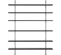 Keen 160 Shelving System 6 Shelves Stainless Steel/Ash Veneer
