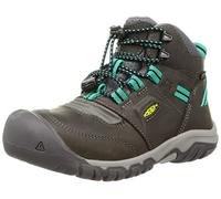 KEEN Big Kid's Ridge Flex Mid Waterproof Hiking Boot, Magnet/Greenlake, 13 UK