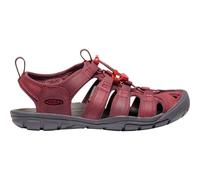 Keen W Clearwater CNX Leather Wine - Red Dahlia, Size EU 37.5 - Womens Sandals, Color RED