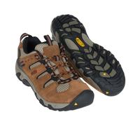 KEEN Men's Headout Waterproof Hiking Shoes, Bison/Fossil Orange, 9.5
