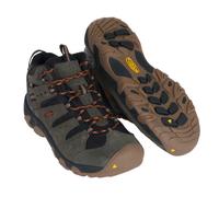 KEEN Men's Headout Mid Waterproof Hiking Boots, Black Olive/Fossil Orange, 10.5 UK