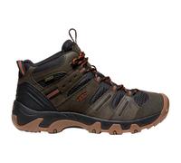KEEN Men's Headout Mid Waterproof Hiking Boot, Black Olive/Fossil Orange, 9 UK