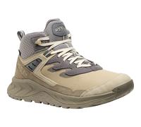 KEEN Men's Hightrail Mid Height Durable Lightweight Breathable Leather Waterproof Hiking Boots, Safari/Steel Grey, 9.5