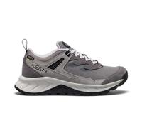 KEEN Women's Hightrail Low Height Durable Lightweight Breathable Leather Waterproof Hiking Shoes, Steel Grey/Thistle, 4