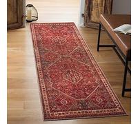 Keen Home Design 30"x84" Rug - Machine Washable Runner Rug with Non-Slip Backing, Ideal for Hallway, Entryway, Kitchen, Laundry Room - Vintage, Easy Clean, Durable, Low Pile Rug - (2'6" x 7')