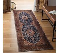 Keen Home Design 30"x84" Rug - Machine Washable Runner Rug with Non-Slip Backing, Ideal for Hallway, Entryway, Kitchen, Laundry Room - Vintage, Easy Clean, Durable, Low Pile Rug - (2'6" x 7')
