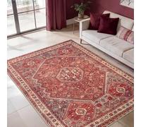 Keen Home Design 48"x72" Rug - Machine Washable Area Rug with Non-Slip Backing, Ideal for Living Room, Dining Room, Bedroom - Vintage, Easy Clean, Durable, Low Pile Rug - (4' x 6')