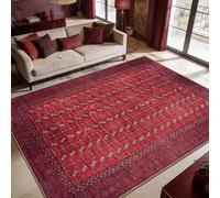 Keen Home Design 6x9 Rug - Machine Washable Area Rug with Non-Slip Backing, Ideal for Living Room, Dining Room, Bedroom - Vintage, Easy Clean, Durable, Low Pile Rug - (6' x 9')