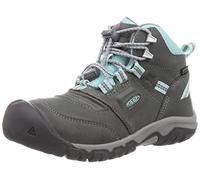 KEEN Little Kid's Ridge Flex Mid Waterproof Hiking Boot, Grey/Blue Tint, 7 UK