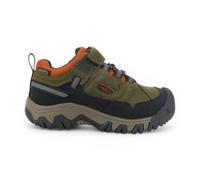 KEEN Targhee 4 Low Waterproof Hiking Shoes, Dark Olive/Gold Flame, 12 UK Child