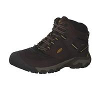 KEEN Men RIDGE FLEX MID WP, COFFEE BEAN/KEEN YELLOW, 9