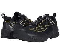 KEEN Men’s NXIS EVO Waterproof Low Height Hiking Shoes, Black/KEEN Yellow, 8 UK
