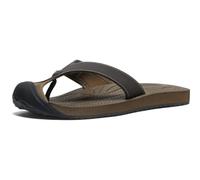 KEEN Men's Barbados Breathable Comfortable Sandals Toe Protection Flip-Flops, Java/Dark Earth, 12