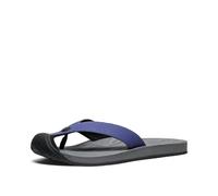 KEEN Men's Barbados Breathable Comfortable Sandals Toe Protection Flip-Flops, Skipper Blue/Black, 12