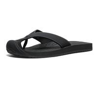 KEEN Men's Barbados Breathable Comfortable Sandals Toe Protection Flip-Flops, Black/Steel Grey, 11