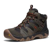 KEEN Men's Headout Mid Waterproof Hiking Boots, Black Olive/Fossil Orange, 8.5 UK