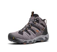 KEEN Men's Headout Mid Waterproof Hiking Boots, Magnet/Orange Pepper, 12
