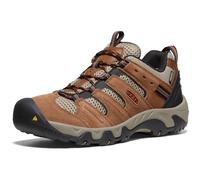 KEEN Men's Headout Waterproof Hiking Shoes, Bison/Fossil Orange, 9.5