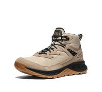 KEEN Men's Hightrail Mid Height Durable Lightweight Breathable Leather Waterproof Hiking Boots, Brindle/Oak Buff, 12 Wide
