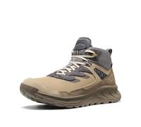 KEEN Men's Hightrail Mid Height Durable Lightweight Breathable Leather Waterproof Hiking Boots, Safari/Steel Grey, 14