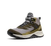 KEEN Men's Hightrail Mid Height Durable Lightweight Breathable Leather Waterproof Hiking Boots, Steel Grey/ForeST Night, 9