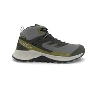 KEEN Men's Hightrail Mid Height Durable Lightweight Breathable Leather Waterproof Hiking Boots, Steel Grey/ForeST Night, 9