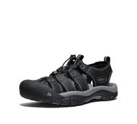Keen Men's Newport Leather Sandal (Black/Steel Grey)