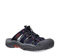 KEEN Men's Newport Closed Toe Slip On Sandals, Sky Captain/Bombay Brown, 15