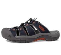KEEN Men's Newport Closed Toe Slip On Sandals, Sky Captain/Bombay Brown, 8.5