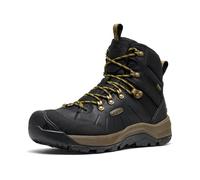 KEEN Men's Revel 4 Mid Height Polar Insulated Waterproof Snow Boots, Black/Lemon Curry, 7