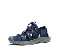 KEEN Men's Seanik H2 Durable Lightweight Comfortable Hybrid Water Sandals, Naval Academy/Gold Flame, 11