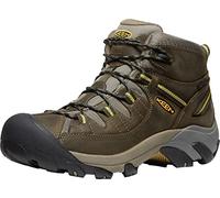 KEEN Men's Targhee 2 Mid Waterproof Hiking Boots, Black Olive/Yellow, 10 UK