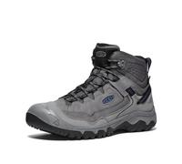 KEEN Men's Targhee 4 Mid Height Durable Comfortable Waterproof Hiking Boot, Steel Grey/Coronet Blue, 15 Wide