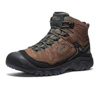 KEEN Men's Targhee 4 Mid Height Durable Comfortable Waterproof Hiking Boots, Bison/Black, 9.5 UK