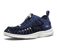 KEEN Men's Uneek O3 Breathable Two Cord Custom Comfort Fit Sneaker Style Sandals, Naval Academy/Birch, 11