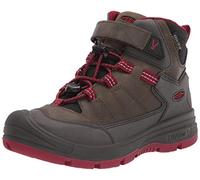 KEEN Redwood MID WP-C Hiking Boot, Steel Grey/RED Dahlia, 10 UK Child