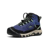 KEEN Targhee 4 Mid Waterproof Hiking Boots, Skipper Blue/Hemlock, 1 UK