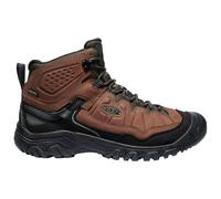KEEN Men's Targhee 4 Mid Height Durable Comfortable Waterproof Hiking Boots, Bison/Black, 7.5 UK