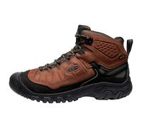 KEEN Men's Targhee 4 Mid Height Durable Comfortable Waterproof Hiking Boots, Bison/Black, 9.5 UK