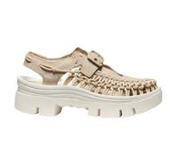 KEEN Uneek Mary Jane Platform Sandals Beige Leather Womens 40,5