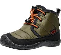KEEN Unisex-Child Howser 2 Quilted Mid Height Waterproof Comfy Durable Chukka Boots, Dark Olive/Gold Flame, 1