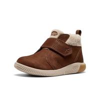 KEEN Unisex-Child KNX Middie Easy On Strap Comfortable Barefoot Feel Sneakers, Bison/Safari, 3